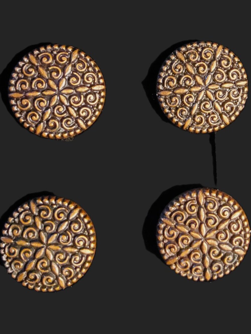MAGNETIC NUMBER PINS "JASPER" copper tone set of 4 NEW in box